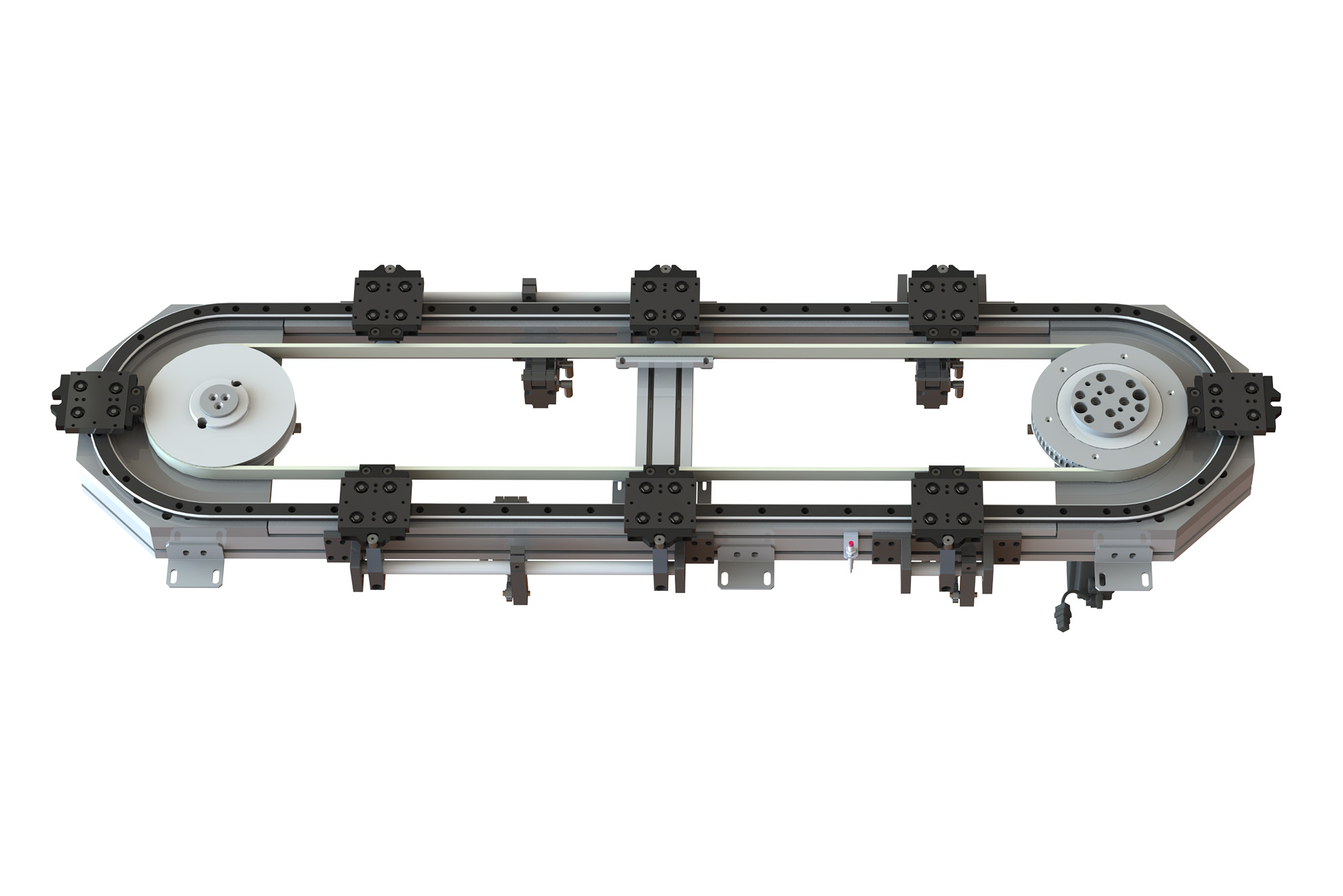 汇思德同步带环形导轨输送系统输送机构 环形导轨输送线同步带式精密循环系统核心结构与技术解析(图2)
