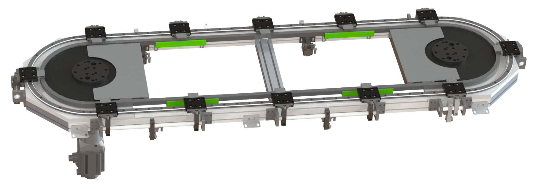 椭圆型材链传动环形导轨输送线25-OV2系列(图3)