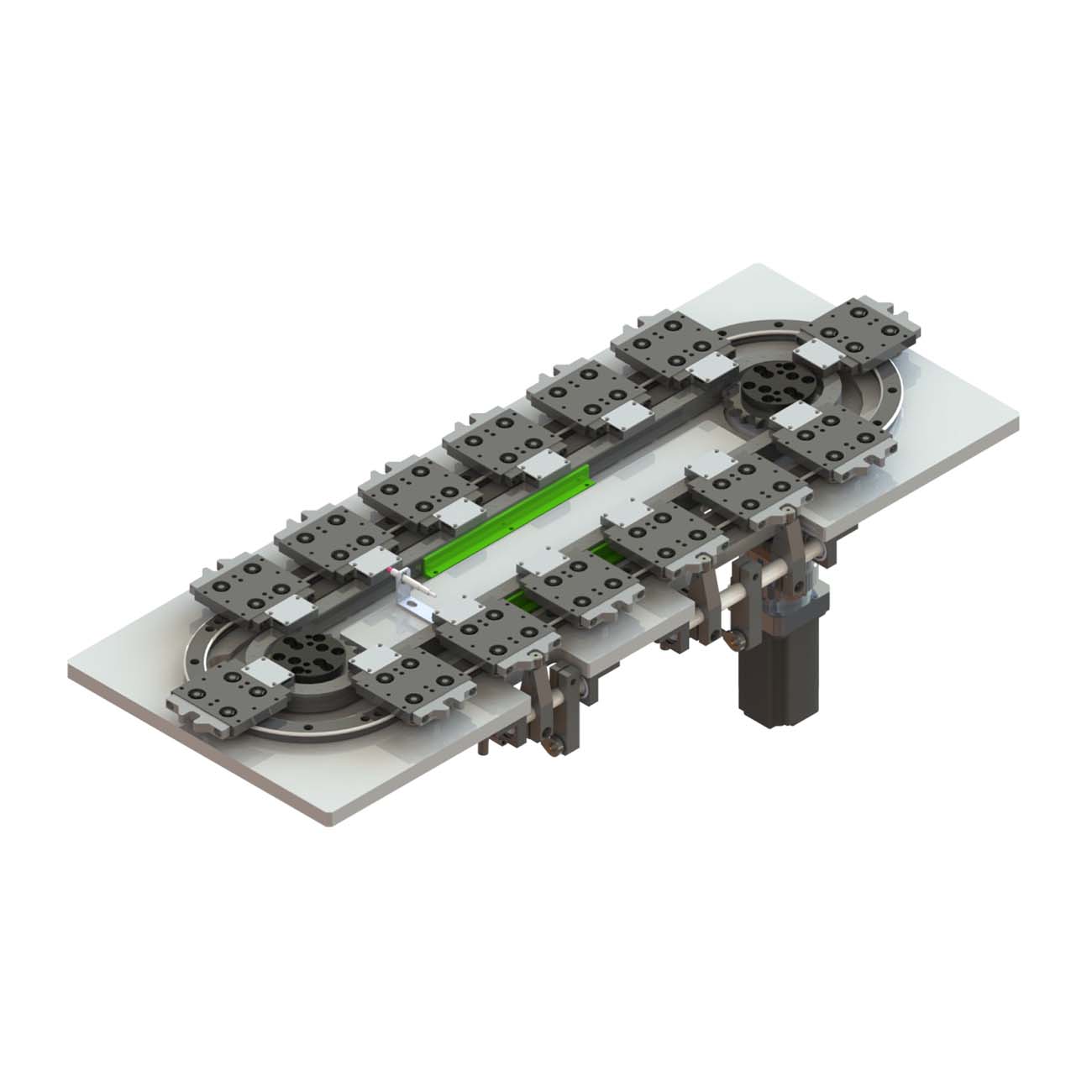 椭圆底板结构链传动环形导轨输送线25系列-OV2